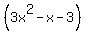 %283x%5E2-x-3%29