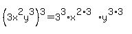 %283x%5E2y%5E3%29%5E3=3%5E3%2Ax%5E%282%2A3%29%2Ay%5E%283%2A3%29