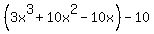 %283x%5E3%2B10x%5E2-10x%29-10