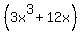 %283x%5E3+%2B+12x%29