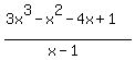 %283x%5E3+-+x%5E2+-+4x+%2B+1%29%2F%28x-1%29