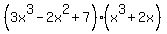 %283x%5E3-2x%5E2%2B7%29%28x%5E3%2B2x%29