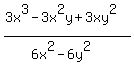 %283x%5E3-3x%5E2y%2B3xy%5E2%29%2F%286x%5E2-6y%5E2%29