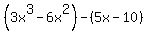 %283x%5E3-6x%5E2%29-%285x-10%29