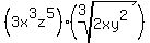 %283x%5E3z%5E5%29%28root%283%2C2xy%5E2%29%29