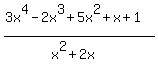 %283x%5E4-2x%5E3%2B5x%5E2%2Bx%2B1%29%2F%28x%5E2%2B2x%29