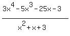 %283x%5E4-5x%5E3-25x-3%29%2F%28x%5E2%2Bx%2B3%29