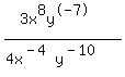 %283x%5E8y%5E-7%29%2F%284x%5E%28-4%29y%5E%28-10%29%29