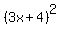 %283x+%2B+4%29%5E2