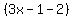 %283x+-+1-2%29