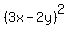 %283x+-+2y%29%5E2