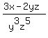 %283x+-+2yz%29%2F%28y%5E3z%5E5%29