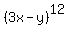 %283x+-y%29%5E12