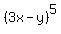 %283x+-y%29%5E5