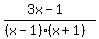 %283x-1%29%2F%28%28x-1%29%28x%2B1%29%29