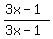 %283x-1%29%2F%283x-1%29
