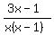 %283x-1%29%2F%28x%28x-1%29%29