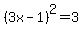 %283x-1%29%5E2=3