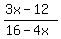 %283x-12%29%2F%2816-4x%29