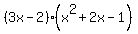 %283x-2%29%28x%5E2%2B2x-1%29