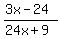 %283x-24%29%2F%2824x%2B9%29