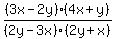 %283x-2y%29%284x%2By%29%2F%282y-3x%29%282y%2Bx%29