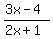 %283x-4%29%2F%282x%2B1%29