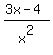 %283x-4%29%2Fx%5E2