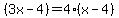 %283x-4%29=4%28x-4%29