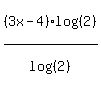 %283x-4%29log%28%282%29%29%2Flog%28%282%29%29