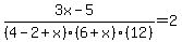 %283x-5%29%2F%284-2%2Bx%29%2F%286%2Bx%29%2F%2812%29=2