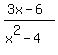 %283x-6%29%2F%28x%5E2-4%29