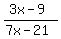 %283x-9%29%2F%287x-21%29
