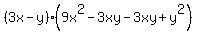 %283x-y%29%289x%5E2-3xy-3xy%2By%5E2%29