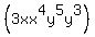 %283xx%5E4y%5E5y%5E3%29