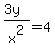 %283y%29%2Fx%5E2+=+4