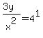 %283y%29%2Fx%5E2+=+4%5E1