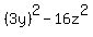 %283y%29%5E2-16z%5E2