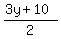 %283y%2B10%29%2F2