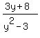%283y%2B8%29%2F%28y%5E2-3%29