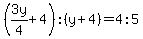 %283y%2F4%2B4%29%3A%28y%2B4%29=4%3A5