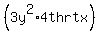 %283y%5E2%2A4thrtx%29