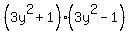 %283y%5E2%2B1%29%2A%283y%5E2-1%29