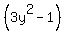 %283y%5E2+-+1%29