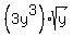 %283y%5E3%29sqrt%28y%29+%29