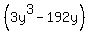 %283y%5E3+-+192y%29