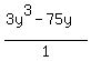%283y%5E3-75y%29%2F1