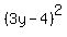 %283y-4%29%5E2