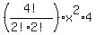 %284%21%2F%282%212%21%29%29x%5E2%2A4