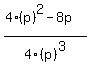 %284%28p%29%5E2+-+8p%29%2F4%28p%29%5E3